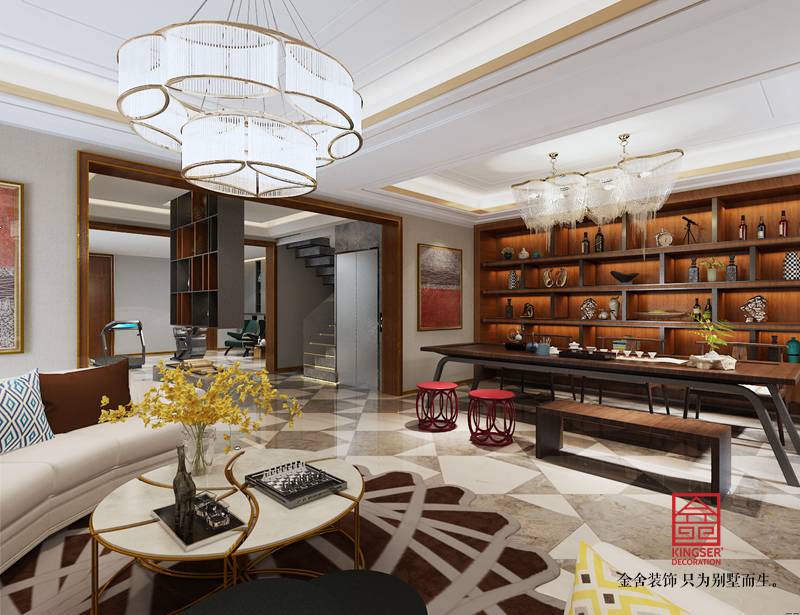江南新城裝修-輕奢風(fēng)格-客廳